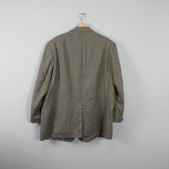 Lauren Ralph Lauren Wool Blazer 50 R Men Brown Herringbone Sport Coat 876 - Picture 2 of 11